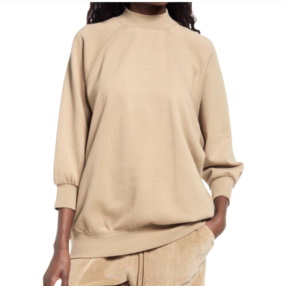 Like New Fear Of God Essentials Mock Neck French Terry Pullover Sweater